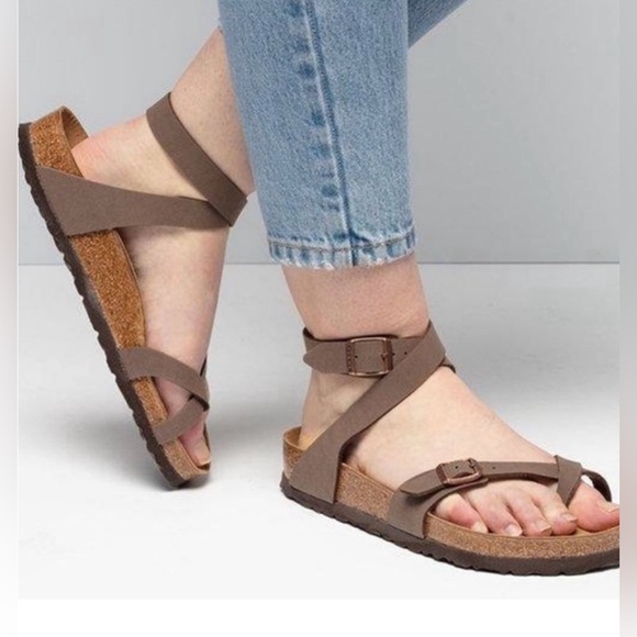 Birkenstock Yara Oiled Leather Sandals Size 38 (US 7.5) Wrap Straps - Picture 4 of 11